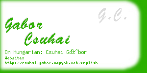 gabor csuhai business card